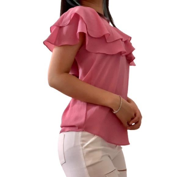 Pink Ruffled Blouse - Picture 4 of 6